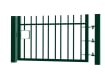1.2m High x 2.5m Wide EnviroRail® Vertical Bar Single Leaf Gate Kit in Green