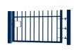 1.2m High x 2.5m Wide EnviroRail® Vertical Bar Single Leaf Gate Kit in Blue