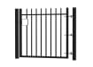 1.5m High x 1.0m Wide EnviroRail® Vertical Bar Single Leaf Gate Kit in black