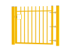 1.5m High x 2.0m Wide EnviroRail® Vertical Bar Single Leaf Gate Kit in Yellow