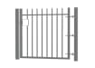 1.5m High x 3.0m Wide EnviroRail® Vertical Bar Single Leaf Gate Kit in Grey