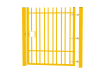 2.0m High x 1.0m Wide EnviroRail® Vertical Bar Single Leaf Gate Kit - Yellow