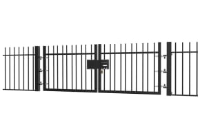 0.9m High x 3.0m Wide EnviroRail® Vertical Bar Double Leaf Gate Kit