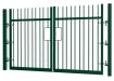 1.0m High x 5.0m Wide EnviroRail® Vertical Bar Double Leaf Gate Kit in Green