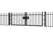 EnviroRail® Vertical Bar Railing Gate installed in row of railings