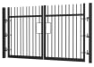 1.2m High x 6.0m Wide EnviroRail® Vertical Bar Double Leaf Gate Kit in black