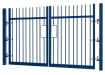 1.5m High x 2.0m Wide EnviroRail® Vertical Bar Double Leaf Gate Kit in Blue