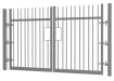 1.5m High x 2.0m Wide EnviroRail® Vertical Bar Double Leaf Gate Kit in Grey