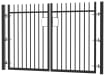1.8m High x 2.0m Wide EnviroRail® Vertical Bar Double Leaf Gate Kit in black