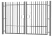 2.4m High x 6.0m Wide EnviroRail® Vertical Bar Double Leaf Gate Kit in Grey