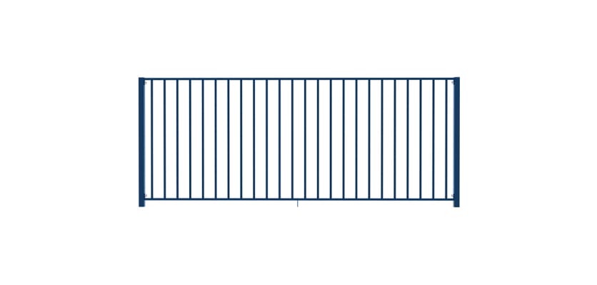 0.9m High EnviroRail® Flat Top Railing Bay in Blue