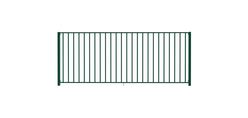 0.9m High EnviroRail® Flat Top Railing Bay in Green