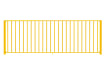 1.2m High EnviroRail® Flat Top Railing Bay in Yellow