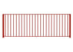 1.2m High EnviroRail® Flat Top Railing Bay in Red