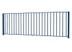 EnviroRail® Flat Top Railing Bay in Blue angled slightly 