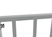Close up of the EnviroRail® logo on a railing bay - Grey
