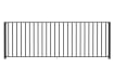 2.0m High EnviroRail® Flat Top Railing Bay in Black 