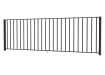 EnviroRail® Flat Top Railing Bay in Black angled slightly 