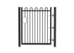 1.0m High Single Leaf EnviroRail® PlaySec Railing Gate in Black 