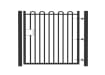 1.8m High Single Leaf EnviroRail® PlaySec Railing Gate in Black 