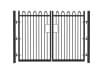 1.0m High Double Leaf EnviroRail® PlaySec Railing Gate in Black 