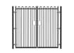 1.8m High Double Leaf EnviroRail® PlaySec Railing Gate in Black 
