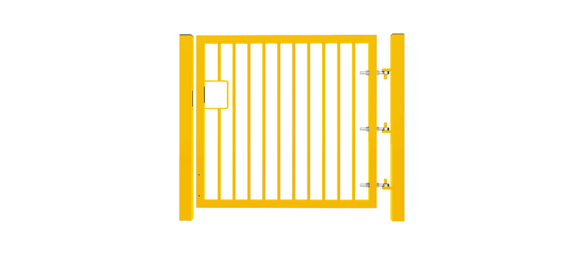 Yellow EnviroRail® Flat Top Single Leaf Gate Kit
