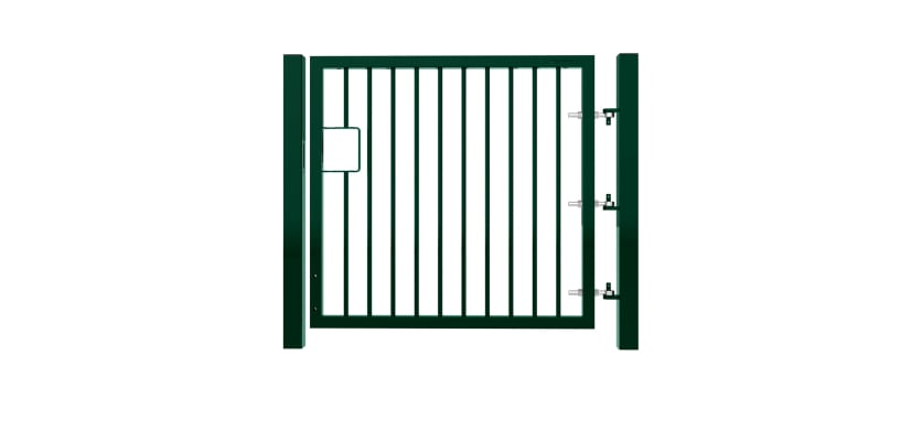 Green EnviroRail® Flat Top Single Leaf Gate Kit