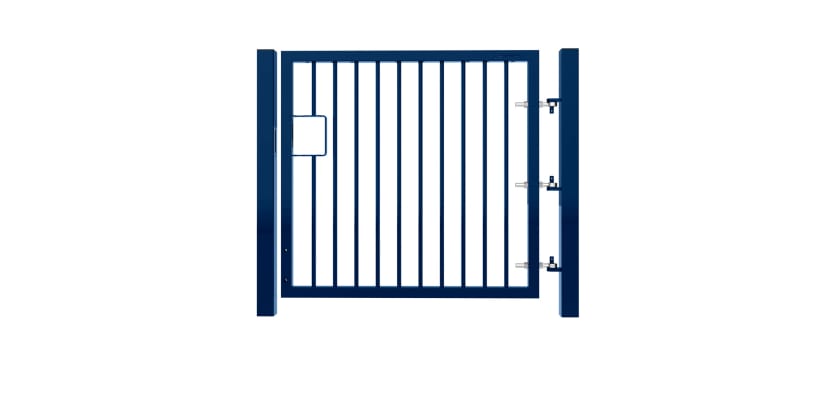 Blue EnviroRail® Flat Top Single Leaf Gate Kit