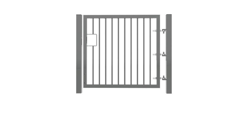 Grey EnviroRail® Flat Top Single Leaf Gate Kit