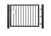 Black EnviroRail® Flat Top Single Leaf Gate Kit