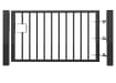 Black EnviroRail® Flat Top Single Leaf Gate Kit