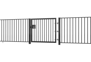 1.2m High x 2.0m Wide EnviroRail® Flat Top Single Leaf Gate Kit 