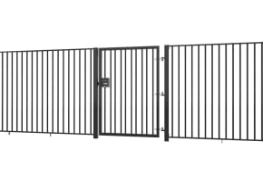 1.8m High x 3.0m Wide EnviroRail® Flat Top Single Leaf Gate Kit