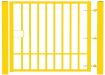 Yellow EnviroRail® Flat Top Single Leaf Gate Kit