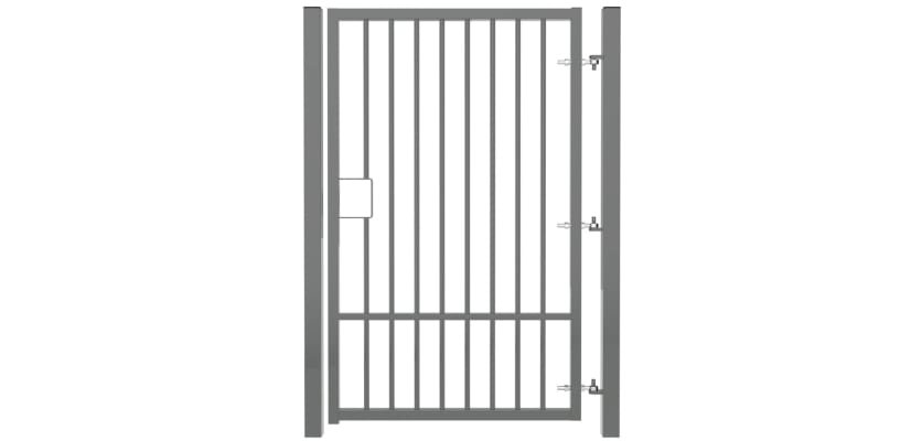 Grey EnviroRail® Flat Top Single Leaf Gate Kit