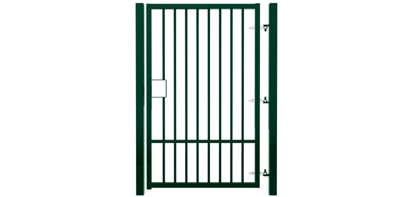 Green EnviroRail® Flat Top Single Leaf Gate Kit