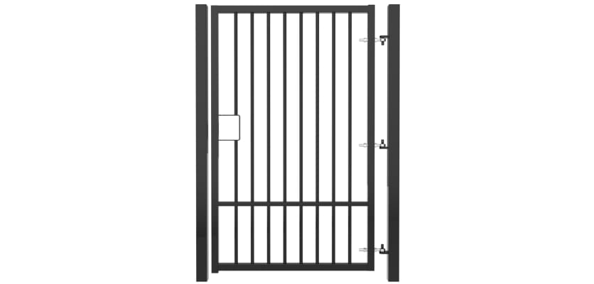 Black EnviroRail® Flat Top Single Leaf Gate Kit