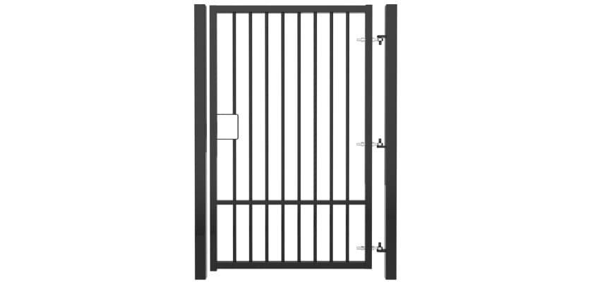 Black EnviroRail�® Flat Top Single Leaf Gate Kit