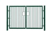 0.9m High x 5.0m Wide EnviroRail® Double Leaf Flat Top Gate in Green