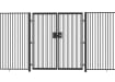 EnviroRail® Double Leaf Flat Top Gate installed into a fencing line 