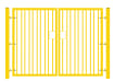 1.5m High x 5.0m Wide EnviroRail® Double Leaf Flat Top Gate in Yellow