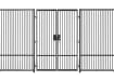 EnviroRail® Double Leaf Flat Top Gate installed into a fencing line 