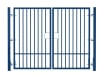 2.4m High x 2.0m Wide EnviroRail® Double Leaf Flat Top Gate in Blue