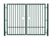 2.4m High x 2.0m Wide EnviroRail® Double Leaf Flat Top Gate in Green