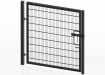 2.0m High x 3.5m Wide Twin Mesh Single Leaf Gate Kit in black