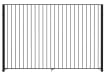 1.0m high Standard Flat Top Railing Bay in Black 
