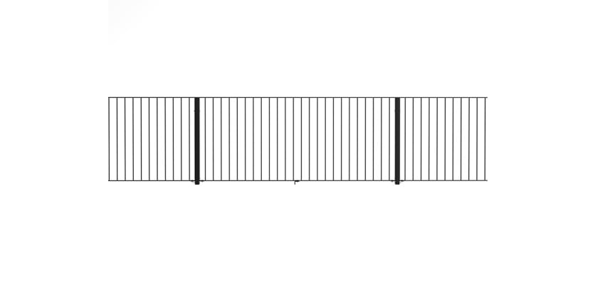 Standard Flat Top Railings installed in a line 