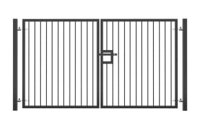 1.8m High Double Leaf Standard Flat Top Railing Gate Kit