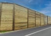 2.4m EchoGroove Reflective Acoustic Fencing Kit installed alongside a road. 
